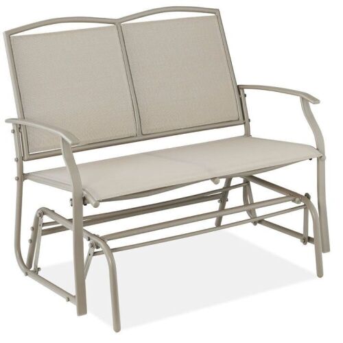 2-Person Patio Loveseat Swing Glider, Bench Rocker w/ Armrests - Lot 206