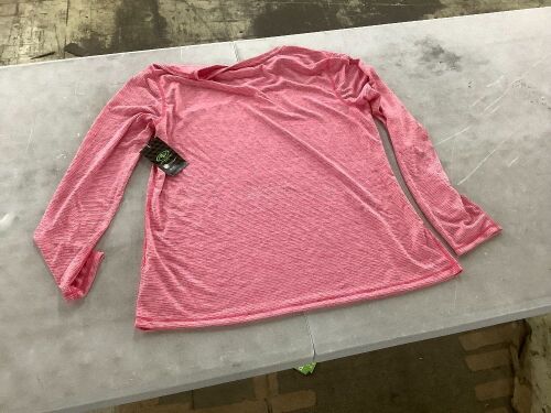 Lot of (7) Pink Moisture Wicking Long Sleeve Shirts, Large  - Lot 212