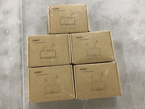 Lot of (5) Aukey True Wireless Earbuds  - Lot 669