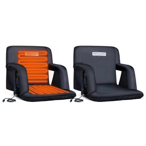  PEXMOR Portable Heated Bleacher Stadium Seats, 2 Pack  - Lot 110