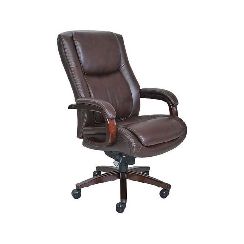  La-Z-Boy Winston Ergonomic Faux Leather Executive Big & Tall Chair, 400 lb. Capacity, Brown - Lot 14