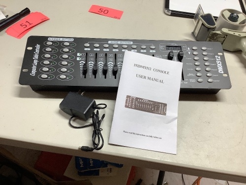 192 DMX 512 Stage DJ Light Controller Lighting Mixer Board Console for Light Shows, Party Disco Pub Night Club DJs KTV Bars and Moving Heads $59.99 - Lot 50