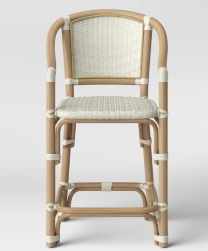 Parksley Rattan and Woven Counter Height Barstool White - Threshold™: Nautical Coastal Style$200.00 - Lot 67
