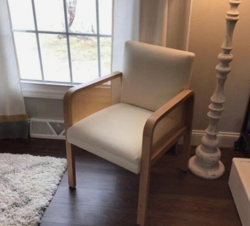 Stallings upholstered dining chair with cane arms cream (threshold) $210.00 - Lot 73
