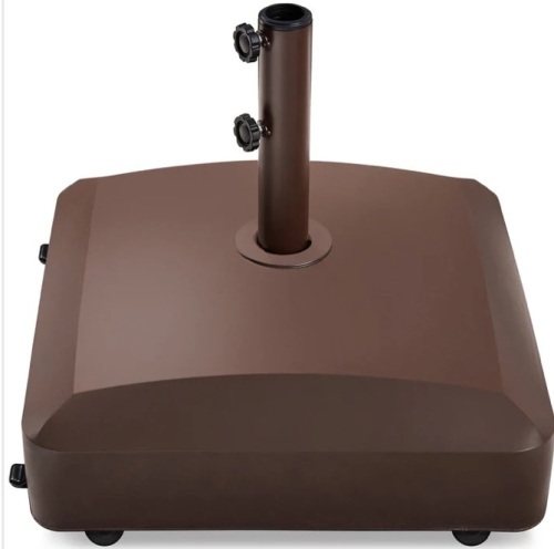 Fillable Mobile Umbrella Base Stand w/ 4 Wheels, 2 Locks, 123lb Capacity $114.99 - Lot 78
