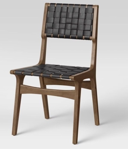 Ceylon Woven Dining Chair Black/Walnut - Threshold™: Rubberwood Frame, Polyester Weave, 250lb Capacity$150.00 - Lot 93