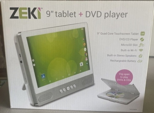 ZEKI 9 in tablet + dvd player Android quad core $74.99 (missing charger) - Lot 104