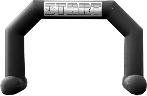 20ft Inflatable Arch Black with Start Finish Line Banners and Powerful Blower, Hexagon Inflatable Archway for Race Outdoor Advertising Commerce Visit the TKLoop Store - Lot 3352