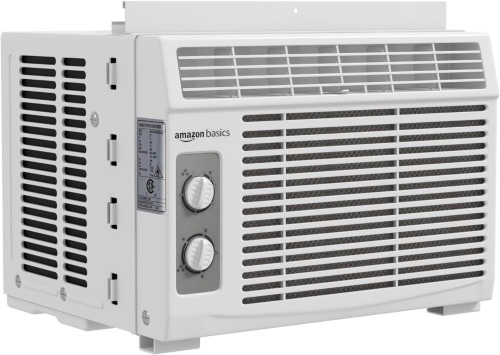 Amazon Basics Window-Mounted Air Conditioner with Mechanical Control - Cools 150 Square Feet, 5000 BTU, AC Unit, White - Lot 3359