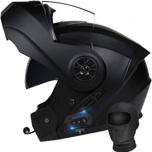 Bluetooth Modular Motorcycle Helmet DOT/ECE Approved Full Face Flip up Anti-Fog Double Visor Helmet Built-in Dual Speaker with Microphone - Lot 3435