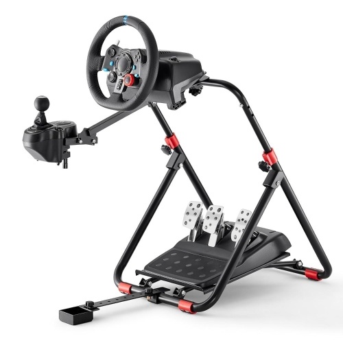 DIWANGUS Racing Wheel Stand Foldable Steering Wheel Adjustable Stand Racing Simulator Cockpit for Logitech G29 G920 G923 G27 G25 for Thrustmaster T248X T248 T300RS T150 458 TX Xbox PS4 PS5 Accessories - Lot 3462