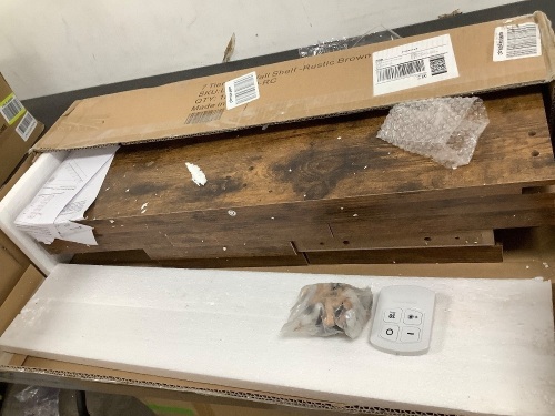 7 Tier Wall Shelf Rustic Brown - Lot 3464