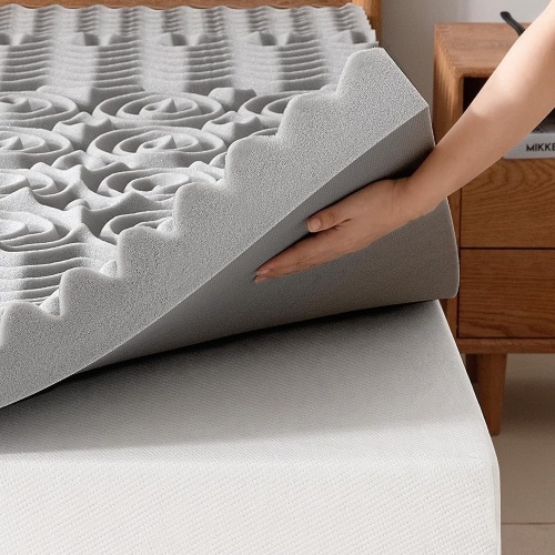 3 Inch Memory Foam Mattress Topper,5-Zone Bamboo Charcoal Infused Mattress Pad for Back Pain,Ventilated Soft Bed Topper,Odor Absorption (3 Inch, Twin) - Lot 3490