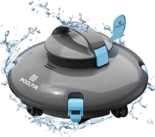 Cordless Robotic Pool Cleaner - Above Ground Pool Vacuum - 140 Mins Lasting, 52 Ft/Min Speed, Dual-Motor, IPX8 Waterproof, Self-Parking, Pool Vacuum Cleaner for Flat Swimming Pools, Black - Lot 3494