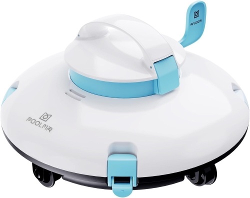 Cordless Robotic Pool Cleaner - Above Ground Pool Vacuum - 52 Ft/Min Speed, Dual-Motor, IPX8 Waterproof, Self-Parking, Pool Vacuum Cleaner for Flat Swimming Pools, Blue - Lot 3495