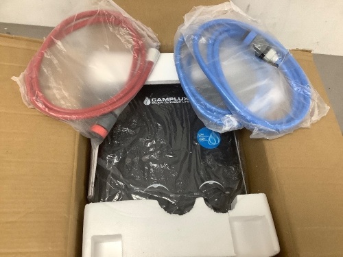 CAMPLUX Portable Water Heater 1.32 GPM, 5L Tankless Water Heater Propane Outdoor, AY132BN, Black - Lot 3498
