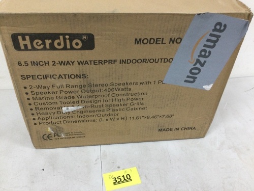 Herdio 6.5in Outdoor Speakers - Lot 3510