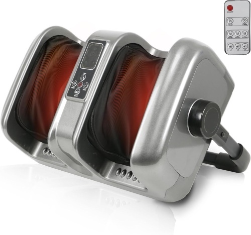Shiatsu Foot Massager with Heat, Deep Tissue Massage Smart Electric Massage for Feet Calf Arm Muscle Relax, Feet Massager for Circulation and Pain Relief - Lot 3529