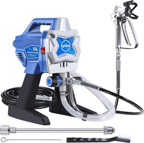 X6 Airless Paint Sprayer, 0.31GPM Paint Sprayer for Home Interior 3000psi High Efficiency Airless Sprayer with Low Overspray 650W Electric Paint Sprayer for House Painting DIY Furniture - Lot 3590