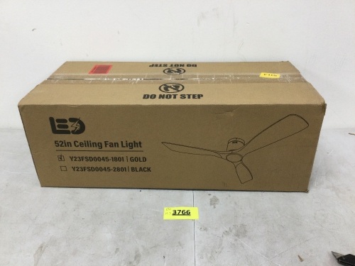 LED 52in Ceiling Fan Light - Lot 3766