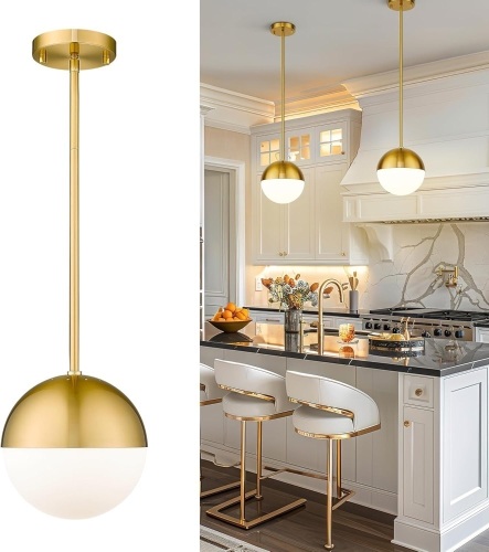 Modern Pendant Lighting Gold Globe Pendant - Lot 3593