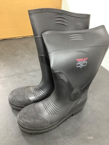 TINGLEY Boots-Rubber Safety Toe Size 8 Men Size 10 Women - Lot 3648