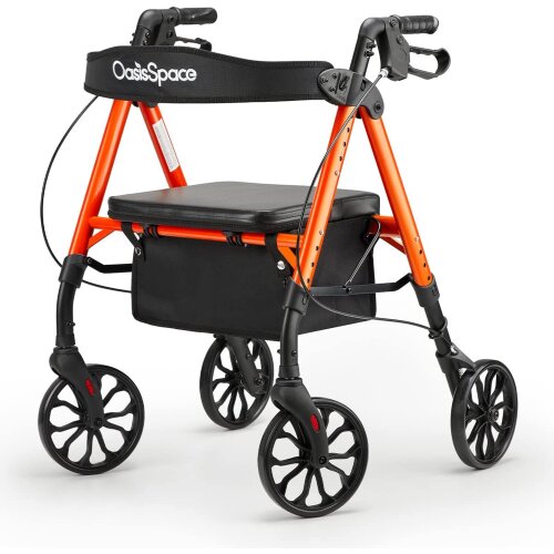 OasisSpace Standard Rollator Walker with Wide Seat - Lot 3703
