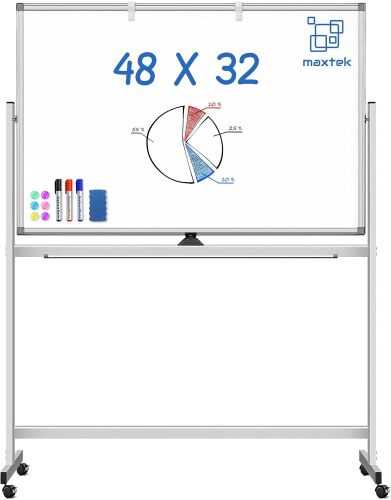 Large Rolling White Board - Lot 3709