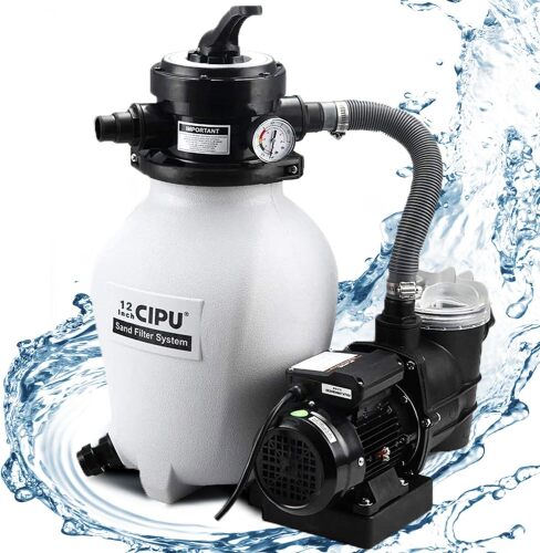 12-Inch Sand Filter Pump System Handy 4-Way Value for Above Ground Swimming Pools - Lot 3715