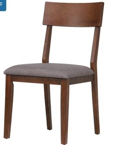 Set of  Mid Century Dining Chairs with Fabric Seat in Danish Walnut DLU-MC-C45-DW-RTA $589.99 - Lot 54