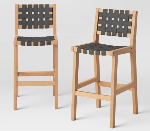 2pk Bar Height Strapping Dining Chairs - Threshold™ designed with Studio McGee $350.00 - Lot 66