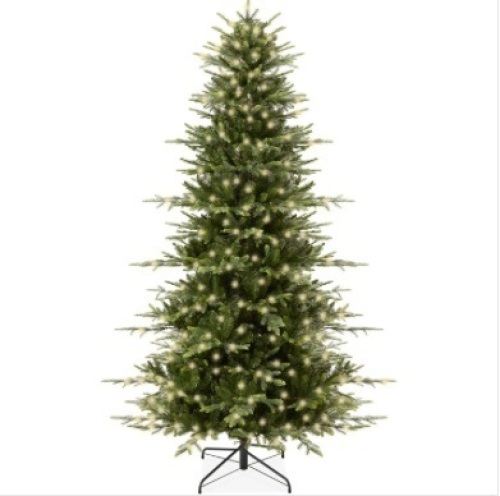 6' Pre-Lit Artificial Aspen Noble Fir Christmas Tree w/ Metal Stand $290.99 - Lot 117