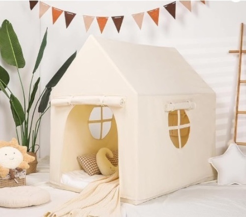 Canvas Kids Play Tent Indoor Toddler Playhouse Playroom  - Lot 11
