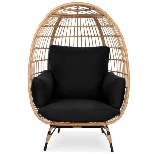 Wicker Egg Chair Oversized Indoor Outdoor Patio Lounger - Lot 28