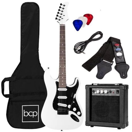 Beginner Electric Guitar Kit w/ Case, 10W Amp, Tremolo Bar - 39in  - Lot 143