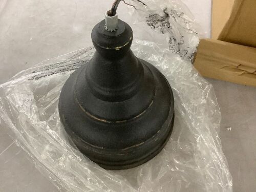 Golden Lighting Keating 1-Light Antique Black Iron Pendant - Lot 211