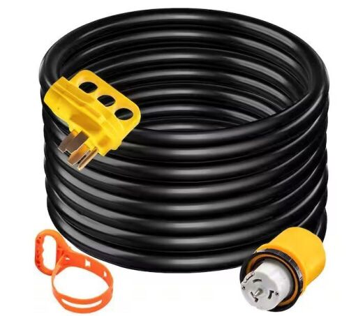 VEVOR Generator Power Cord 30 ft. 50 Amp 125/250-Volt 12,000-Watt STW Cable ETL Listed with N14-50P Outlet - Lot 314