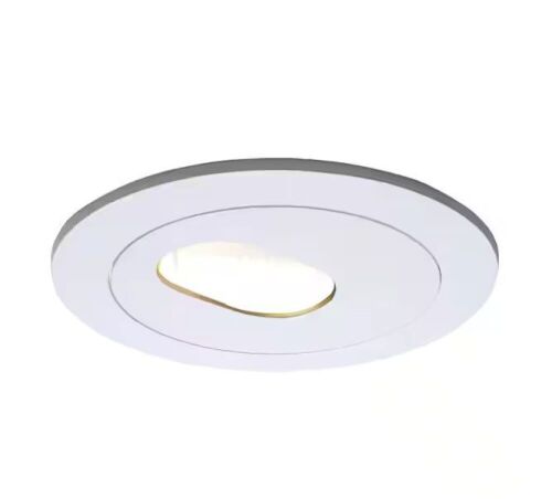 Lot of (3) HALO Low-Voltage 4 in. White Recessed Ceiling Light Trim with Adjustable Slot Aperture - Lot 349