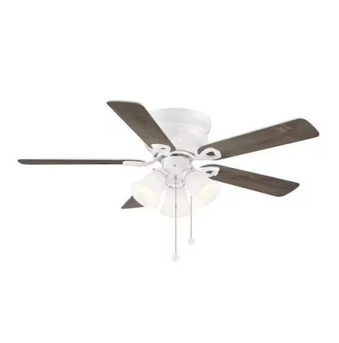 Clarkston II 44 in. LED Indoor White Ceiling Fan with Light Kit - Lot 415