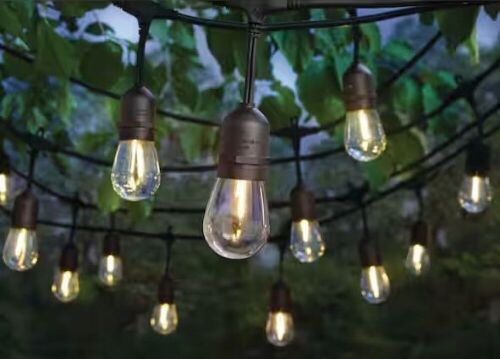 Hampton Bay 24-Light 48 ft. Indoor/Outdoor String Light with S14 Single Filament LED Bulbs - Lot 444