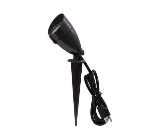 Lot of (4) Commercial Electric CE Bronze Line Voltage LED Spike Light with Adjustable Lamp Head  - Lot 449