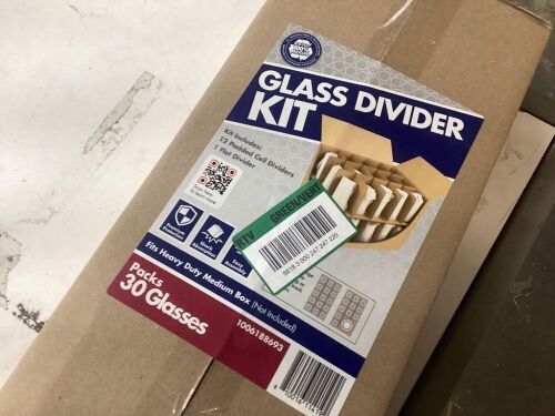 Glass Divider Moving Kit, Packs 30 Glasses  - Lot 464