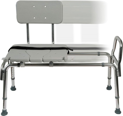 DMI Tub Transfer Bench and Shower Chair with Non Slip Aluminum Body, 400lb Capacity - Lot 730
