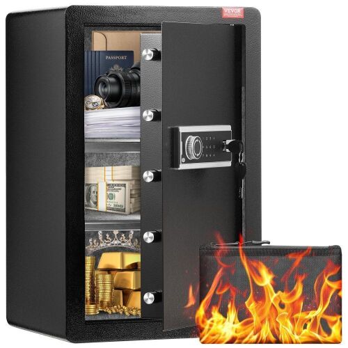 VEVOR Single Door 3.5 cu.ft Safe Box with Key Lock & Password LED Light  - Lot 94