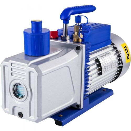 VEVOR 12CFM 1HP Vane Vacuum Pump Two Stage 3 x 10-1 Pa Ultimate HVAC Rotary Auto AC Refrigerant Vacuum Pump, for Automobile Reparation Vacuum Evacuation - Lot 95