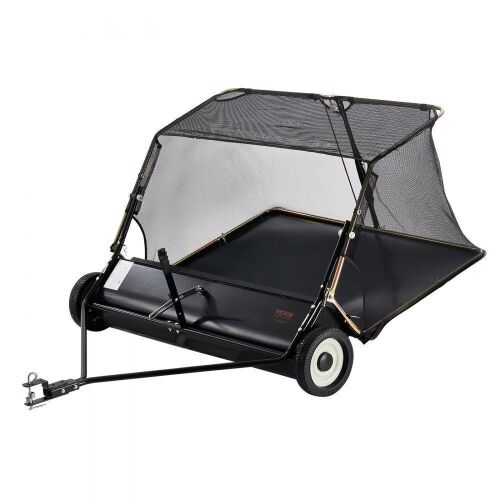 VEVOR Tow-Behind Lawn Sweeper 52-inch Leaf Yard Collector 26 cu.ft. Adjustable - Lot 58