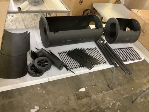  Outdoor Charcoal Grill Offset Smoker - No Hardware or Instructions - Lot 489