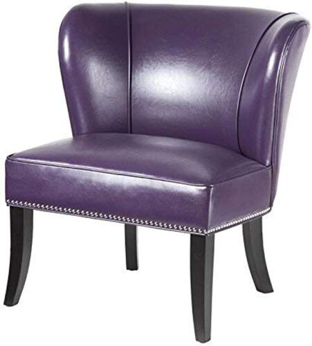 Madison Park Sheldon Purple Modern Armless Accent Chair - Lot 70