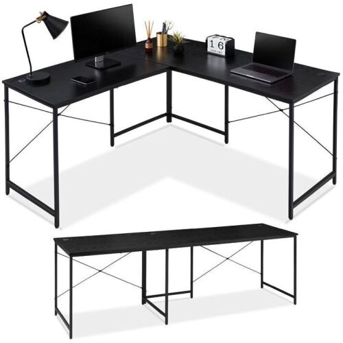 Modular L-Shaped Office Desk w/Customizable Setup - 94.5in - Lot 193