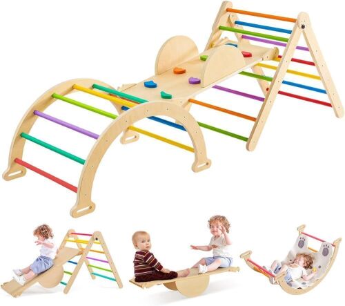Rainbow Pikler Triangle Climber Set - Lot 194